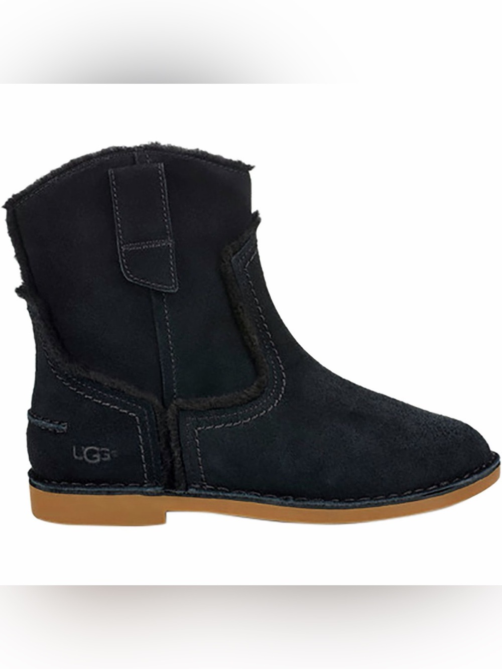 UGG Catica Suede Western Ankle Boots – Black, Size 7, NWOB